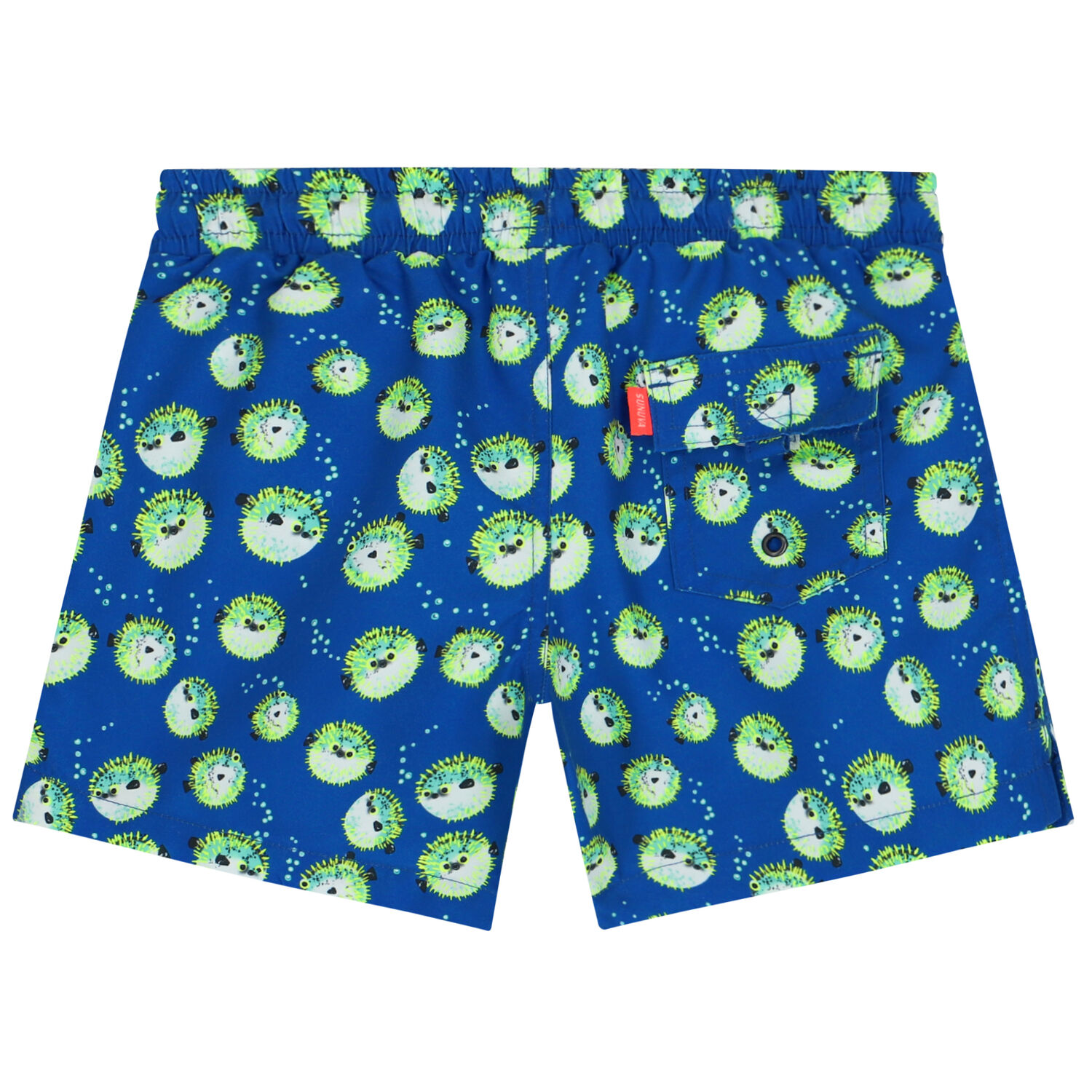 Boys Blue Puffer Fish Swim Shorts, 1, hi-res image number null