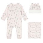 Baby Girls Pink Bunny Babygrow Set, 1, hi-res