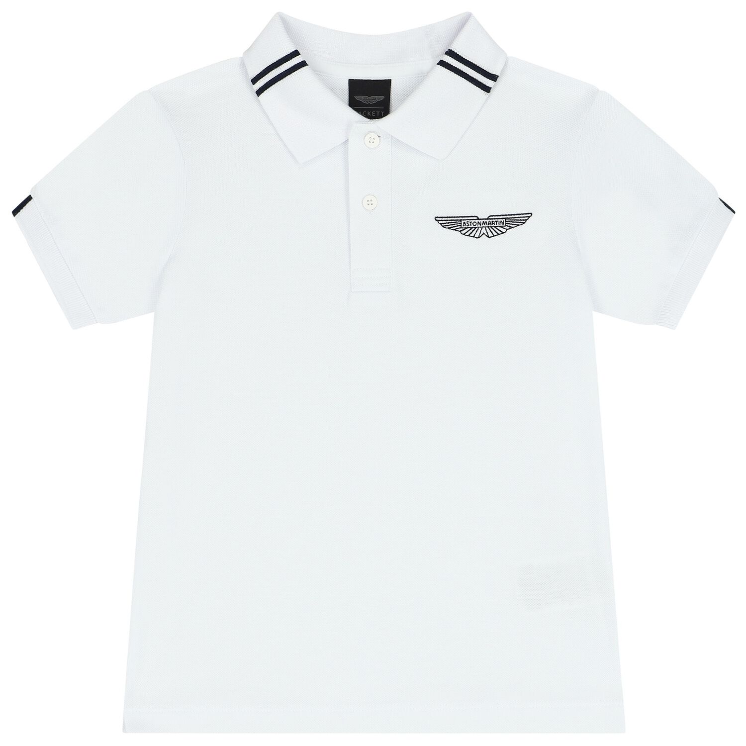 Boys White Logo Polo Shirts, 1, hi-res