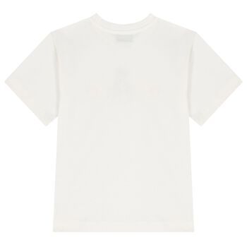 White Teddy Bear Logo T-Shirt