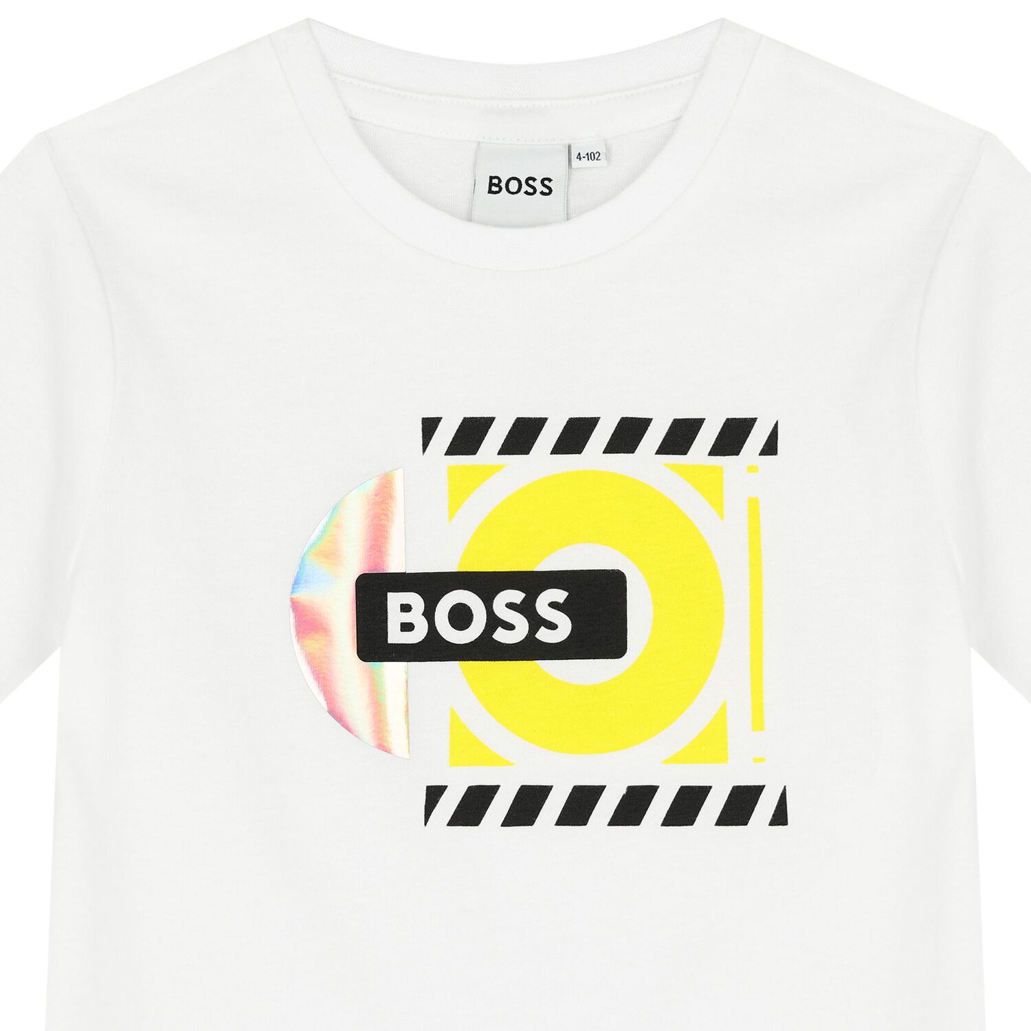 Boys White Logo T-Shirt, 1, hi-res