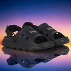 Boys Black Logo Sandals, 1, hi-res