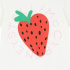 Girls Ivory Logo Strawberry T-Shirt, 1, hi-res