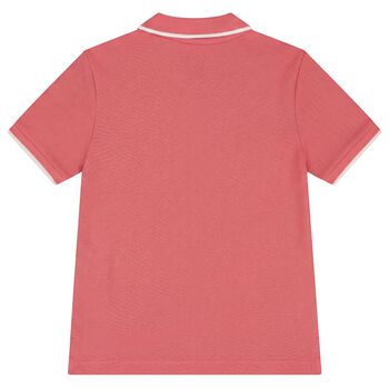 Boys Mini Me Red Logo Polo Shirt