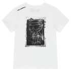 Boys White Logo T-Shirt, 1, hi-res