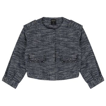 Girls Grey Tweed Cardigan