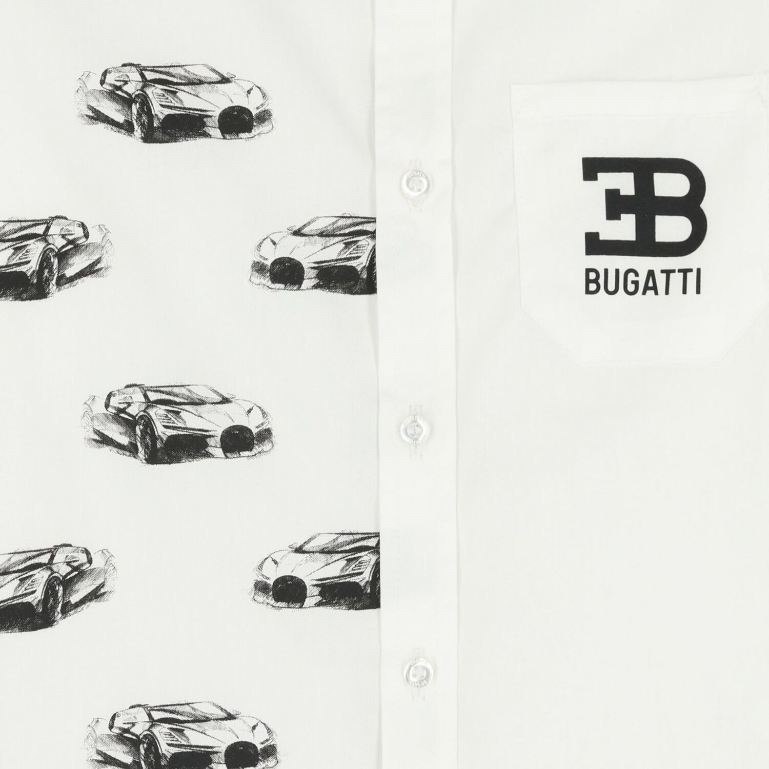 Boys White Logo Shirt, 1, hi-res