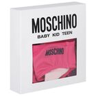 Girls Pink Teddy Bear Logo Bikini, 1, hi-res