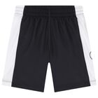Boys Black & White Logo Shorts, 1, hi-res