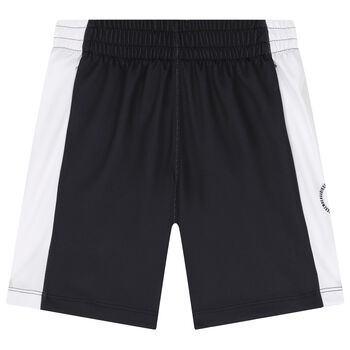 Boys Black & White Logo Shorts
