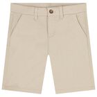 Boys Beige Chino Shorts, 1, hi-res