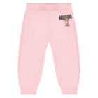 Younger Girls Pink Teddy Bear Logo Tracksuit, 3, hi-res