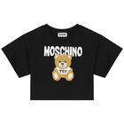 Girls Black Teddy Logo Skirt Set, 4, hi-res