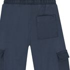 Boys Navy Blue Cargo Trousers, 1, hi-res