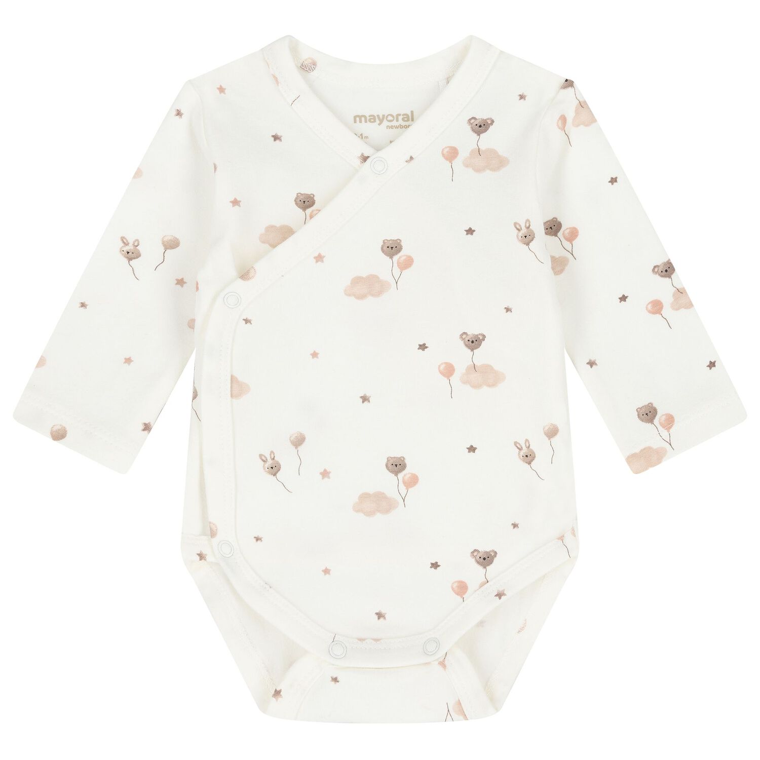 Baby Girls Ivory & Beige Balloon Bodysuits ( 2-Pack ), 1, hi-res