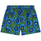 Boys Green Logo & Poppy Swim Shorts, 1, hi-res