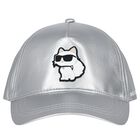 Girls Silver Choupette Cap, 1, hi-res