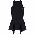 Girls Black Jersey Dress, 1, hi-res