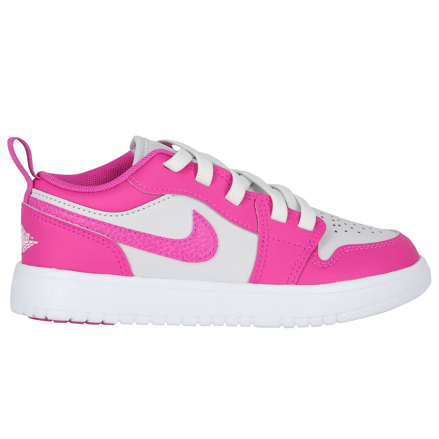 Girls White & Pink Air Jordan 1 Low Alt Trainers, 1, hi-res