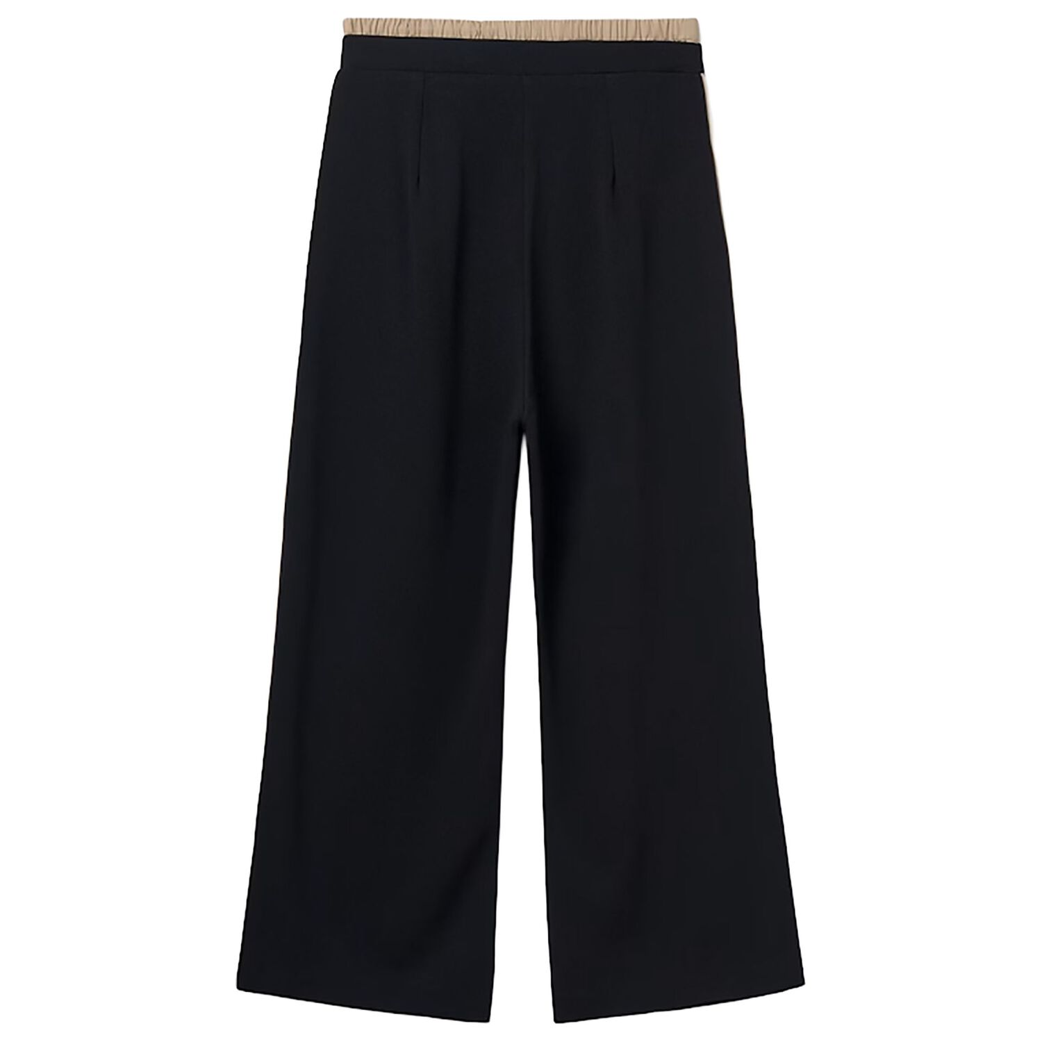 Girls Black Pleated Trousers, 1, hi-res