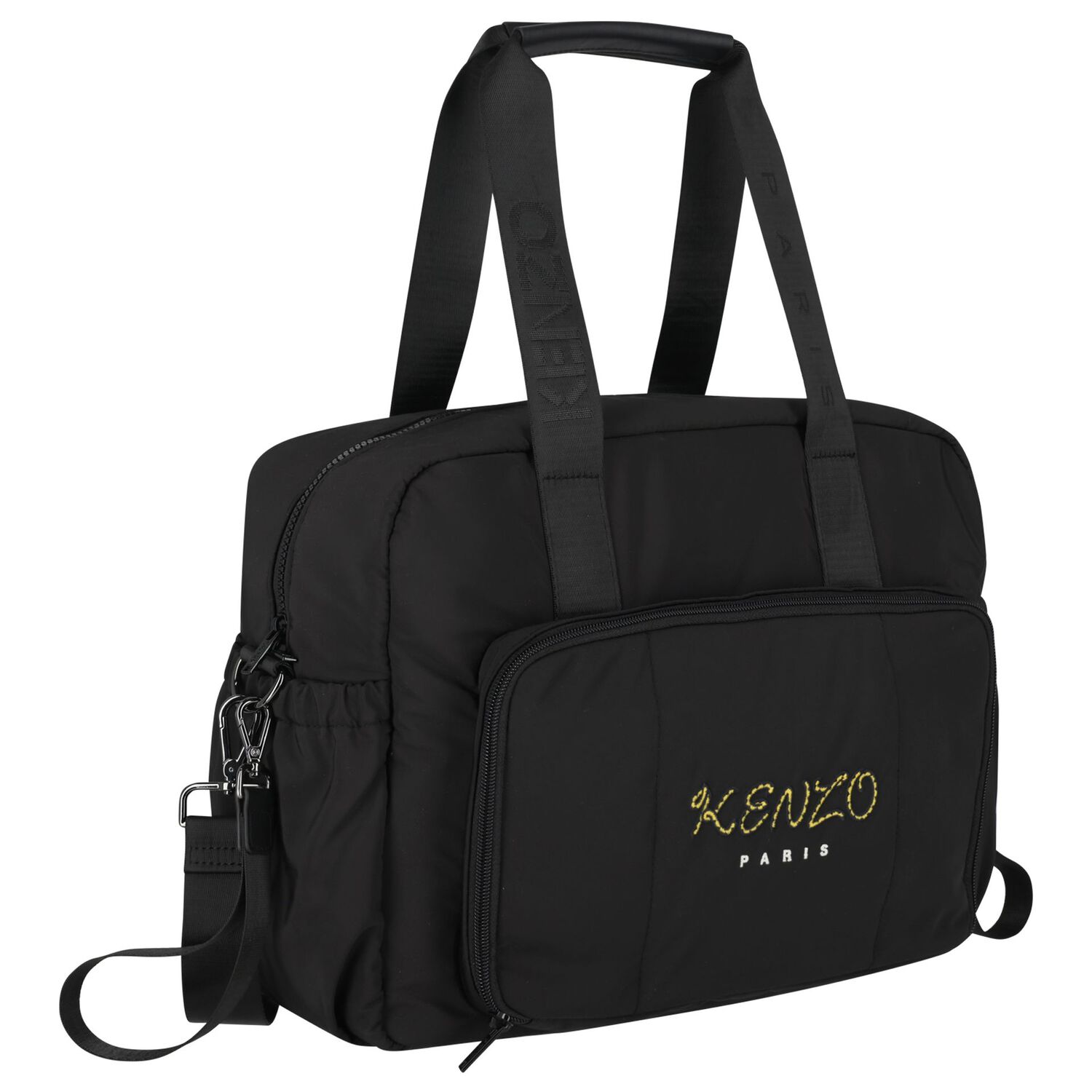 Black Logo Baby Changing Bag , 1, hi-res