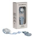Baby Boys Blue Dummy & Clip Set, 4, hi-res