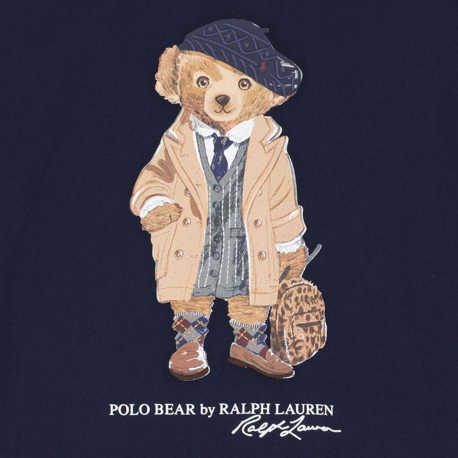 Girls Navy Blue Polo Bear Logo Sweatshirt, 1, hi-res image number null