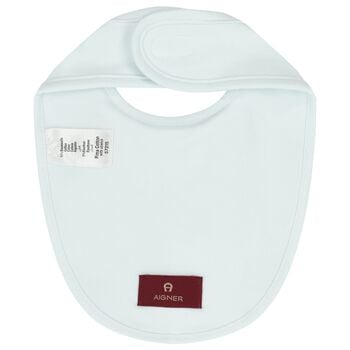 Baby Boys Blue & Gold Logo Bib