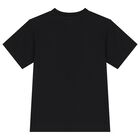 Boys Black Logo T-Shirt, 1, hi-res