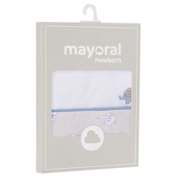 Baby Boys White & Blue Bibs ( 2 Pack )