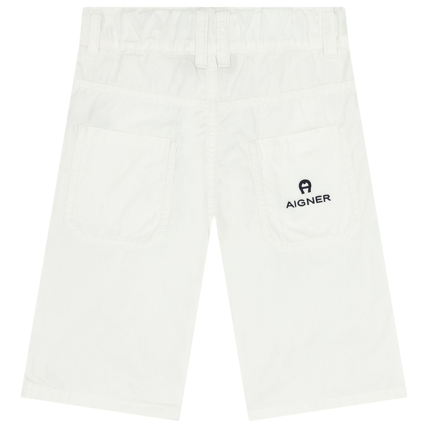 Boys White Logo Shorts, 1, hi-res