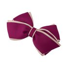 Girls Burgundy Bow Hairclip, 2, hi-res