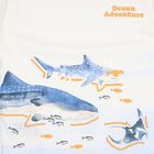 Boys White & Orange Shark Shorts Set, 2, hi-res