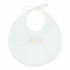 Baby Girls White & Pink Geo Map Bib, 1, hi-res