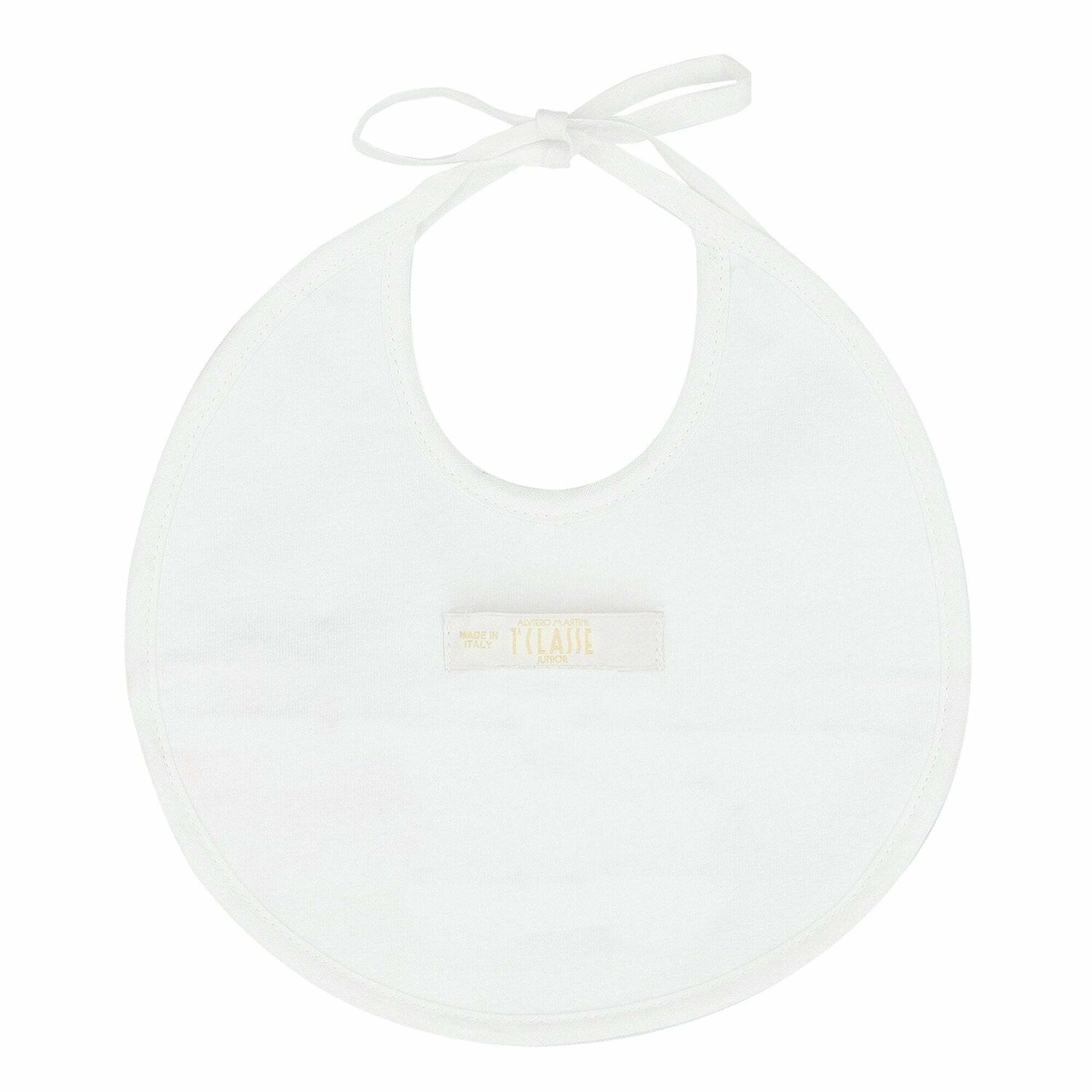 Baby Girls White & Pink Geo Map Bib, 1, hi-res