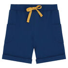 Younger Boys Yellow & Blue Hippo Shorts Set, 1, hi-res