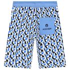 Younger Boys White & Blue  Logo Bermuda Shorts, 2, hi-res