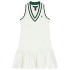 Girls White Tennis Dress, 1, hi-res