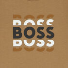 Boys Beige Logo T-Shirt, 1, hi-res