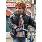 Boys Black Puffer Coat, 1, hi-res