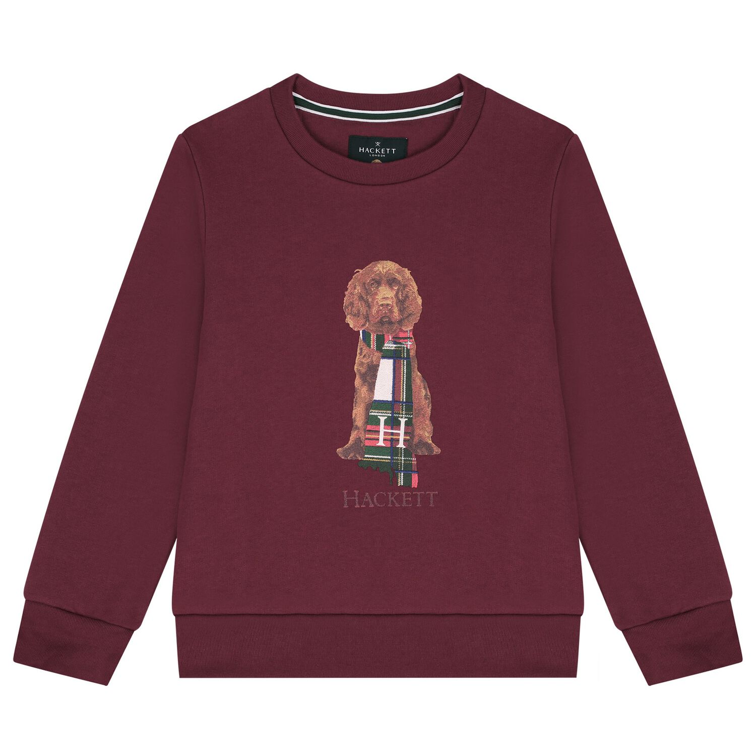 Boys Burgundy Dog Logo Sweatshirt, 1, hi-res