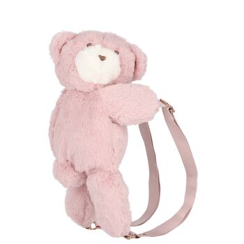 Girls Pink Teddy Bear Backpack