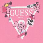 Girls Pink Logo Dress, 5, hi-res