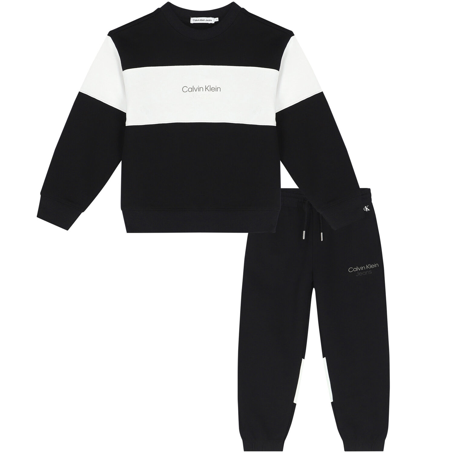 Boys Black Logo Tracksuit, 1, hi-res