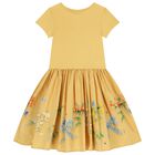 Girls Yellow Floral Dress, 1, hi-res