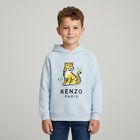 Boys Blue Tiger Logo Hooded Top, 1, hi-res