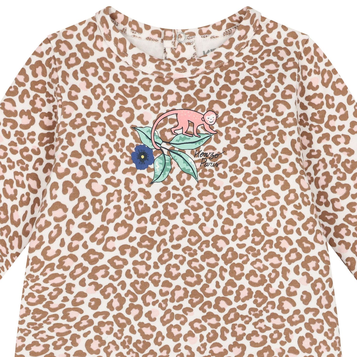 Baby Girls Beige Logo Babygrow, 1, hi-res