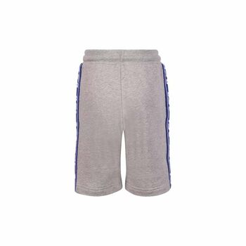 Boys Grey Logo Stripe Shorts