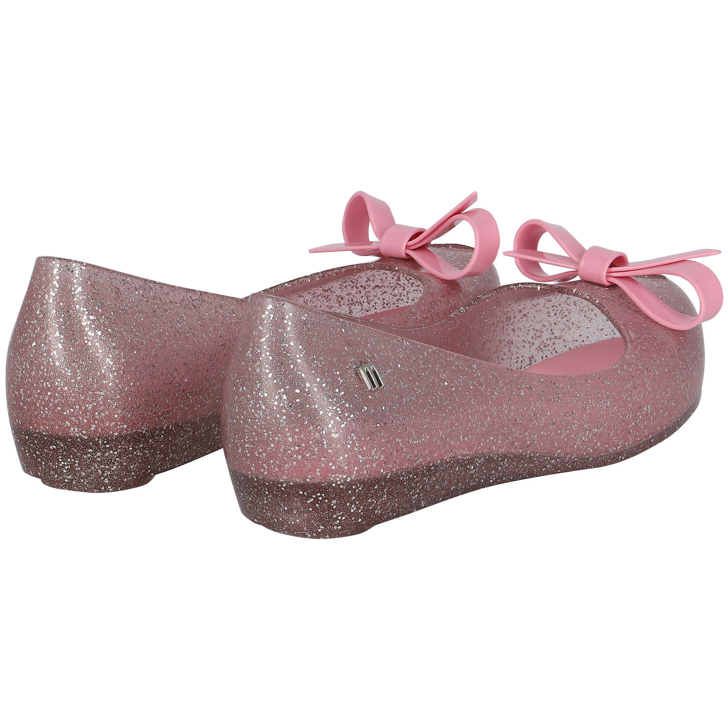 Girls Pink Bow Jelly Shoes, 1, hi-res