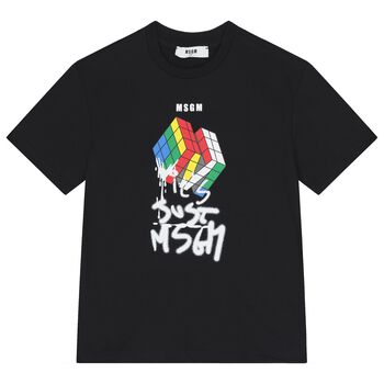 Boys Black Logo T-Shirt